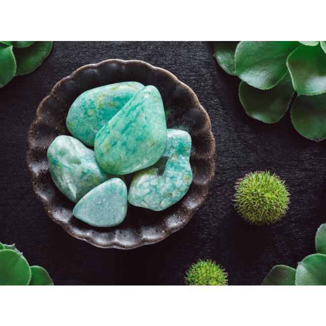 AMAZONITE/ TUMBLED STONE/ BATU AMAZONITE/ NATURAL STONE