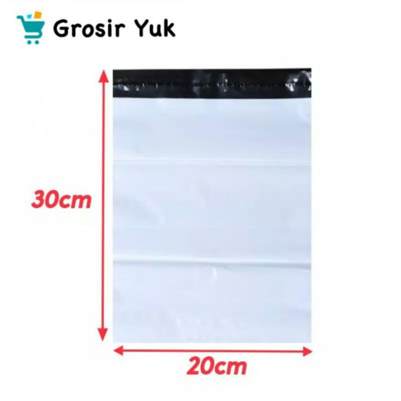

Polymailer Plastik Packing 20x30 cm Putih Tebal (100pcs)