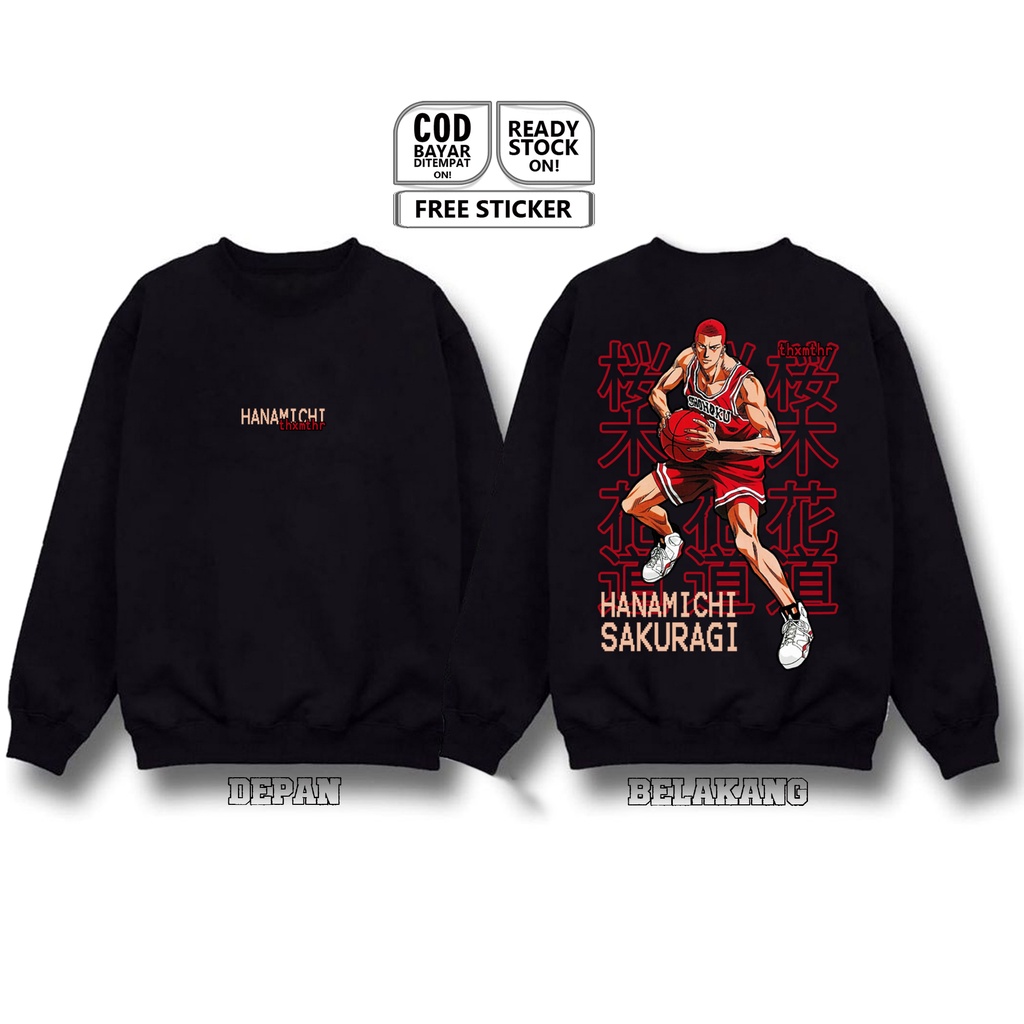 SWEATER HANAMICHI SAKURAGI SLAM DUNK SHOHOKU ANIME MANGA WIBU KAEDE RUKAWAN HISASHI MITSUI RYOTA MIYAGI TAKENORI AKAGI BAJU JEPANG JAPAN CULTURE COSPLAY - SIGN CLOTH