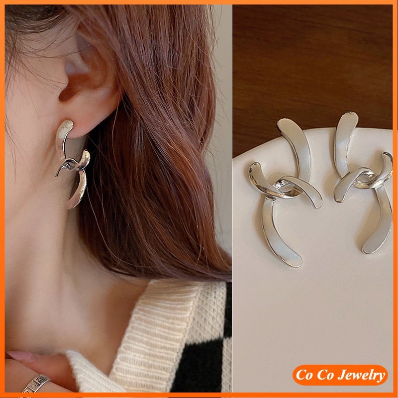 Coco Anting Tusuk Gantung Desain Salib Gaya Hip Hopvintage Untuk Wanita