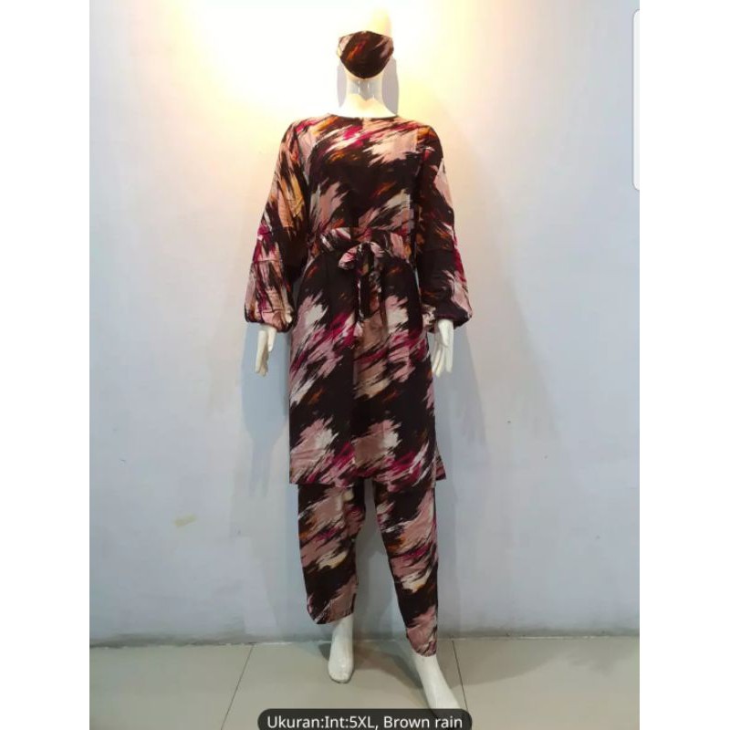 BIG SIZE 5XL RAYON TIEDYIE TERBARU FREE MASKER / SETELAN RAYON JUMBO BUSUI TERBARU