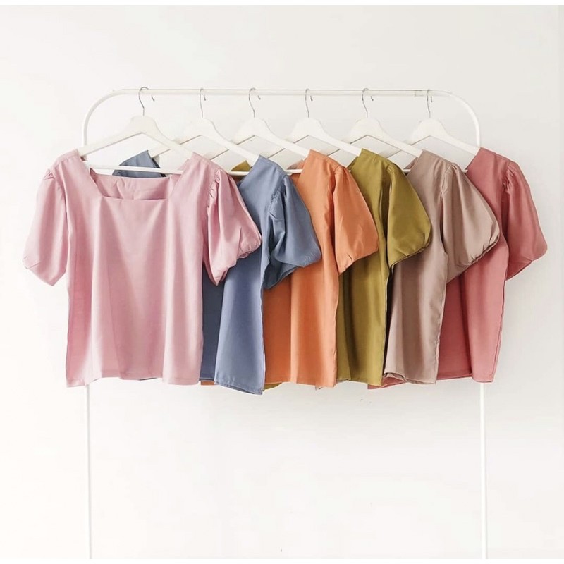 Emma top - square neck korean basic top