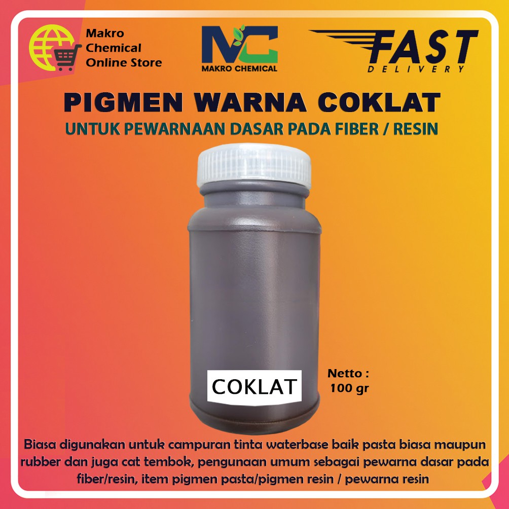 PIGMENT WARNA COKLAT Untuk Campuran Warna Resin, Rubber, Cat Tembok