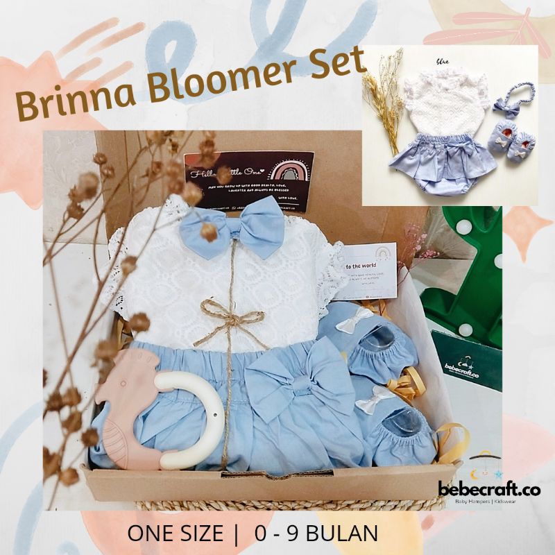 bebecraft - CANDY Baby Gift Set Hampers Baby Semarang Set Bayi Newborn Kado Lahiran Semarang Baju Bayi Premium-Brinna Blue