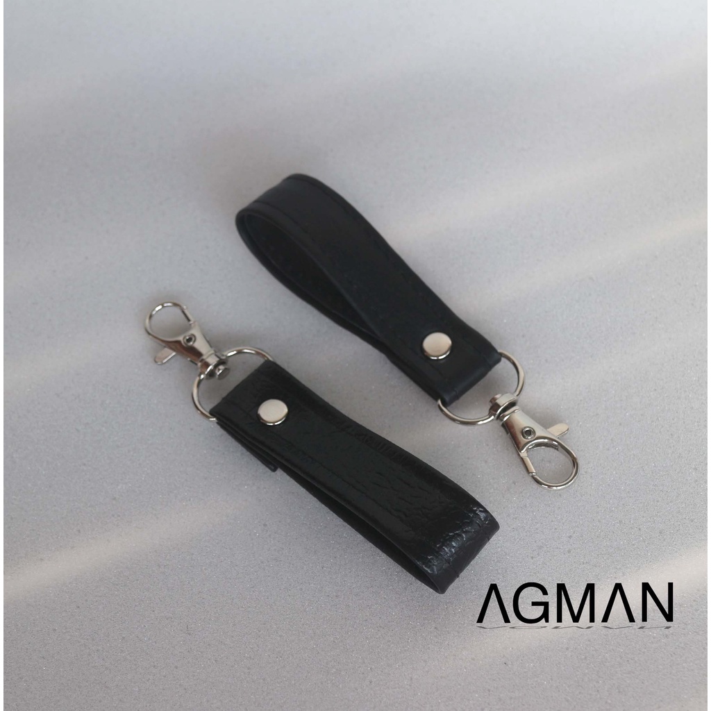 AGMAN Gantungan Kunci Kulit Sintetis Leather Key Chain