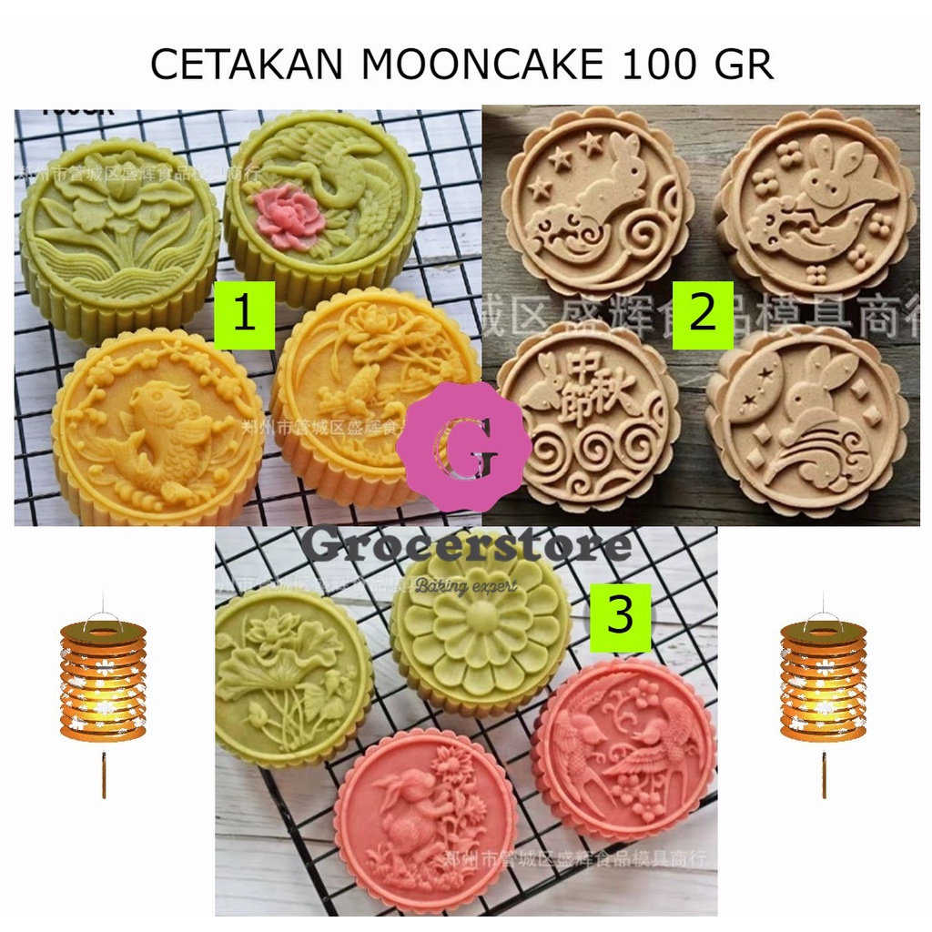 Cetakan Mooncake / Cetakan Kue Bulan / Mooncake Mold 100 gr