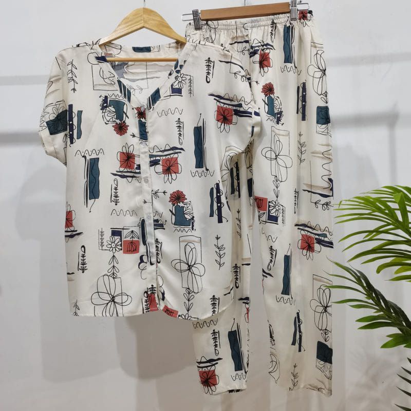 PIYAMA RAYON | PIYAMA VNECK | PIYAMA KEKINIAN | BAJU RUMAHAN-KCPD F