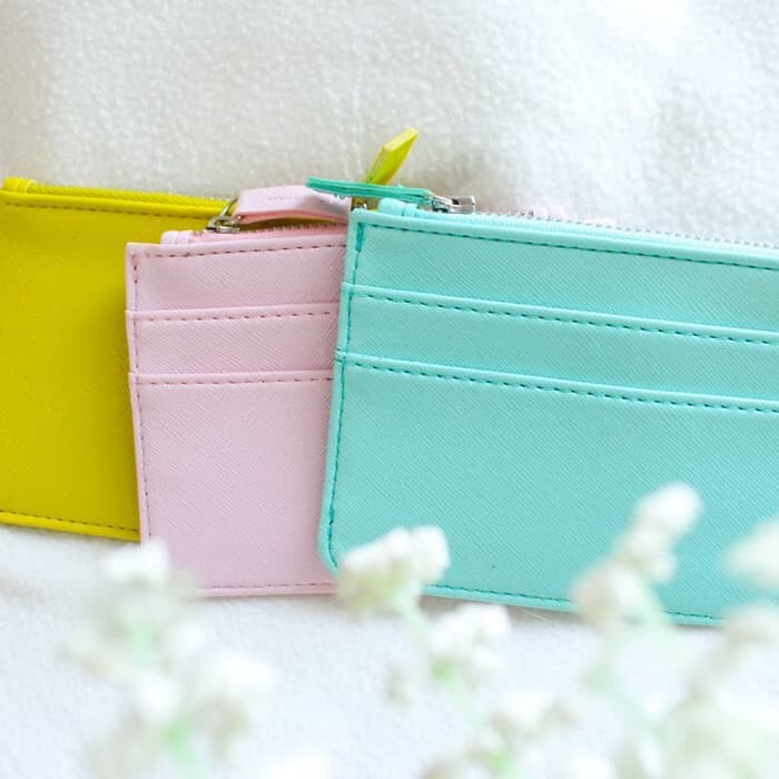 

READY Dompet kartu card holder - 1. Soft Pink, polos BERKUALITAS