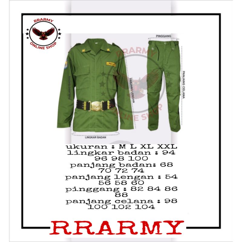 COD Grosir Seragam Linmas Setelan Kemeja Celana Linmas Baju Linmas Bahan American DRILL Berkualitas