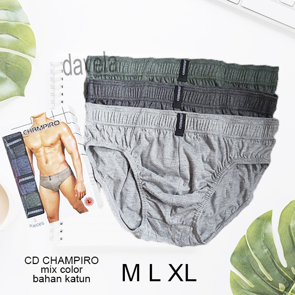 Champiro | Celana Dalam Pria 3 pcs Basic Brief C0312C Original