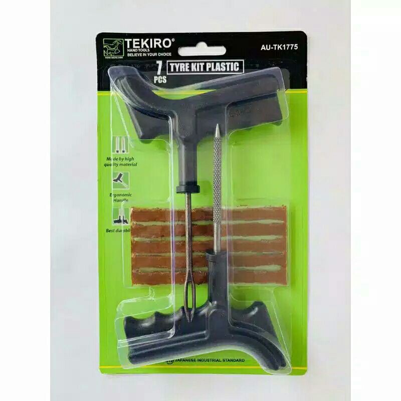 TEKIRO alat tambal ban tubles 1 set gagang plastik / alat tambal ban tubles