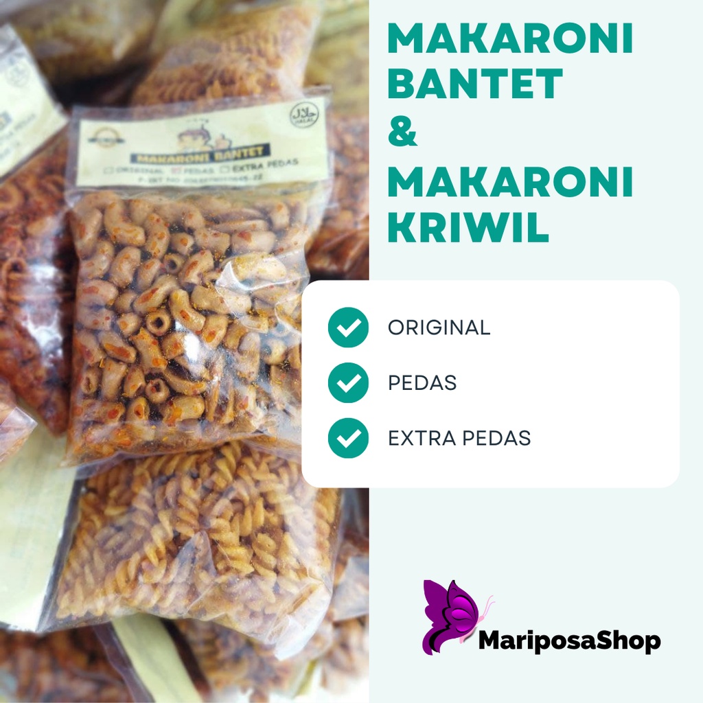 

Makaroni Bantet dan Kriwil Original Pedas Extra Pedas - Asli