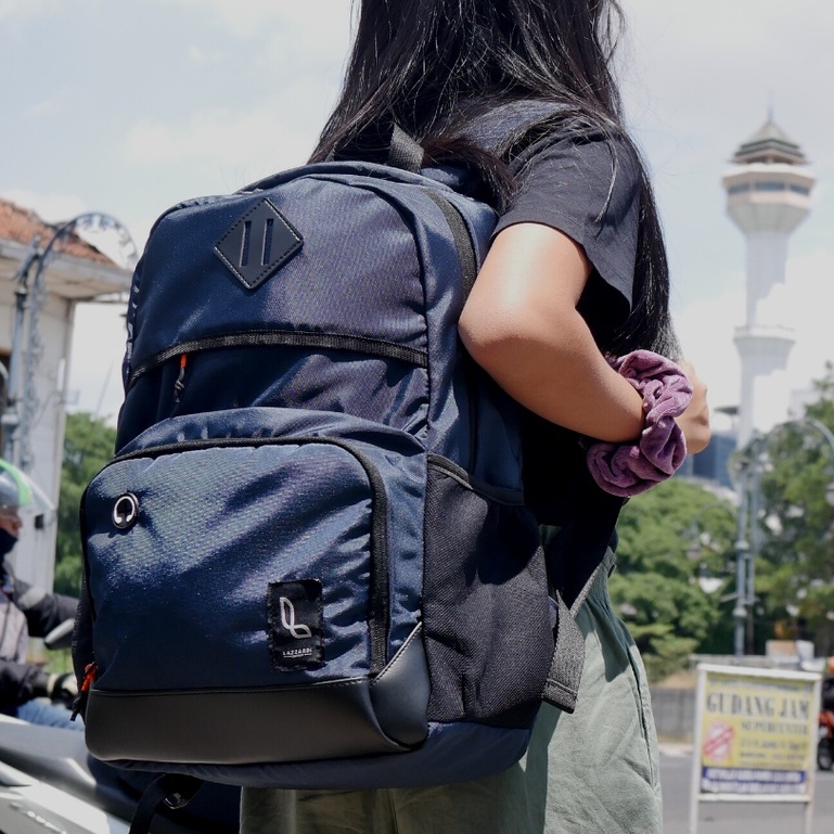 SPLENDIDO NAVY |ManNeedMe x URBAN| Tas Ransel Pria Wanita Tas Punggung ORIGINAL