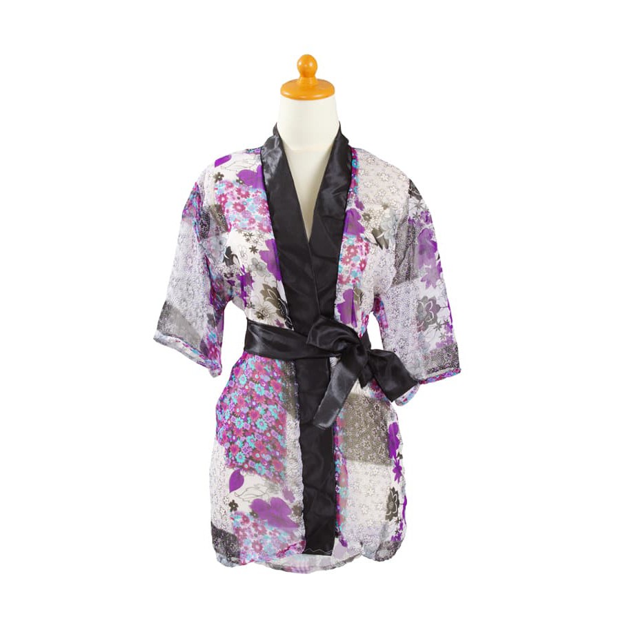 Termurah L-1019  Sexy Cute Flower Kimono Lingerie Costume
