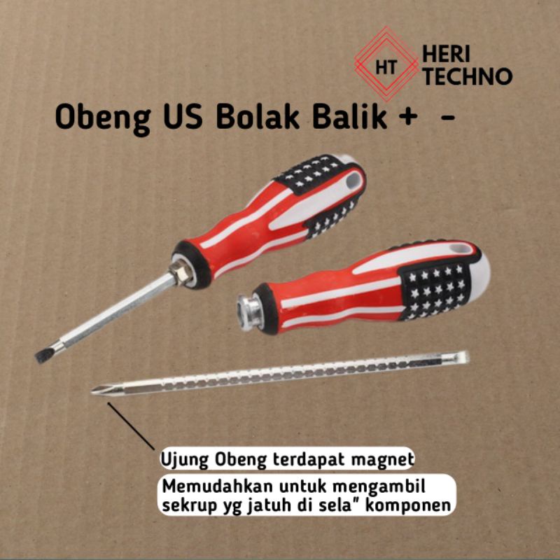 HERITECHNO OBENG US AMERIKA BOLAK BALIK PLUS MINUS TESPEN SNI
