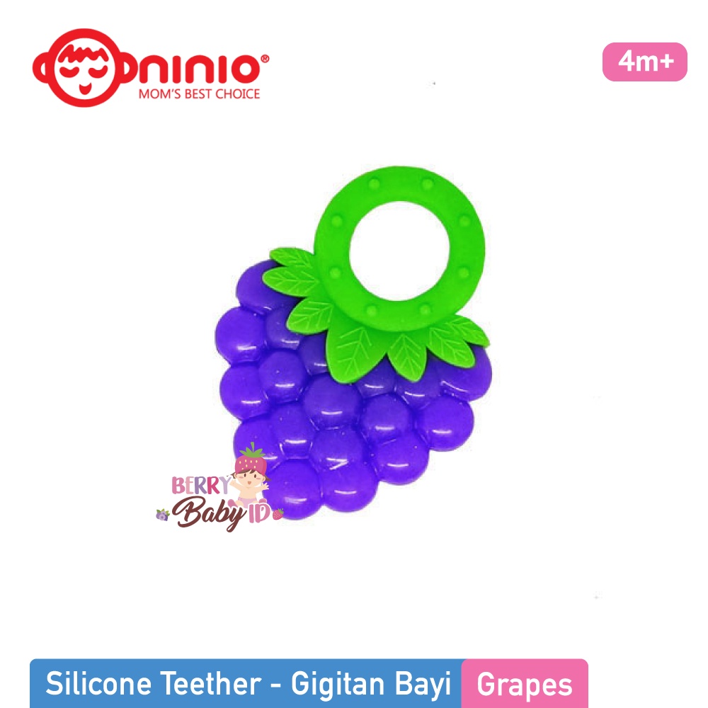 Ninio Silicone Teether Grapes Gigitan Bayi Silikon Berry Mart