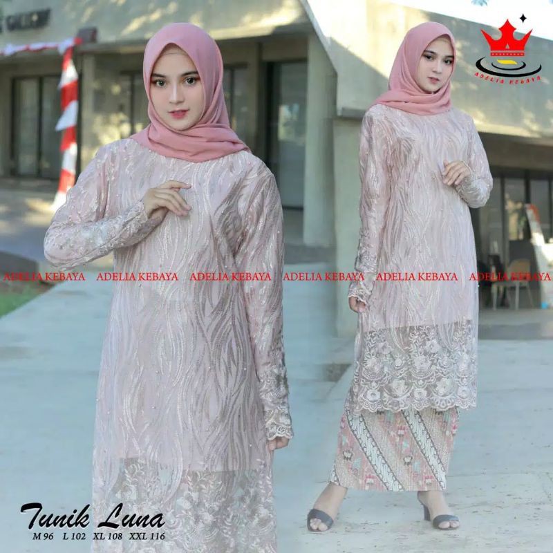 PRODUK ORIGINAL SETELAN KEBAYA TUNIK LUNA/KEBAYA KEKINIAN