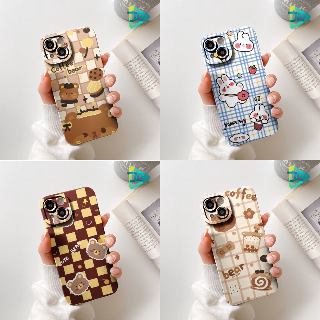 SOFTCASE PROCAMERA CUSTOM COFFE BEAR OPPO VIVO SAMSUNG REALME XIAOMI IPHONE INFINIX FOR ALL TYPE JB5762