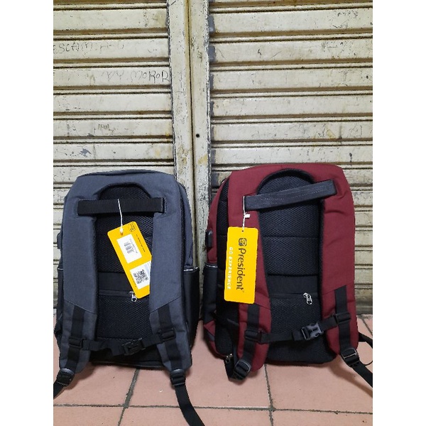 tas ransel president original 1855 1856 usb port