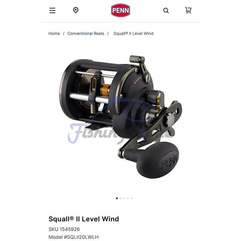 Penn SQUALL II Level Wind Reel OH overhead Jigging SQL II 20LWLH & 30LWLH - Handle Kiri Reel mancing