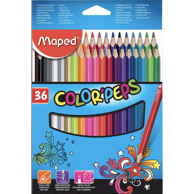

PENSIL WARNA MAPED COLORPEPS 36 CLASSIC PANJANG COLORING PENCIL LONG ANAK SD TK ALAT MEWARNAI GROSIR LUSIN ECER MURAH MEWARNAI MENGGAMBAR
