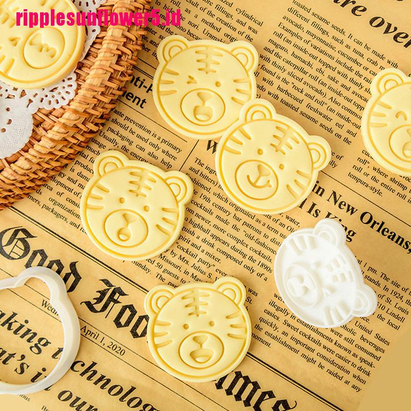 # Kaos T-Shirt Wanita Lengan Pendek Motif Print #Cetakan Adonan Kue Fondant Desain Kartun Harimau Untuk Dekorasi