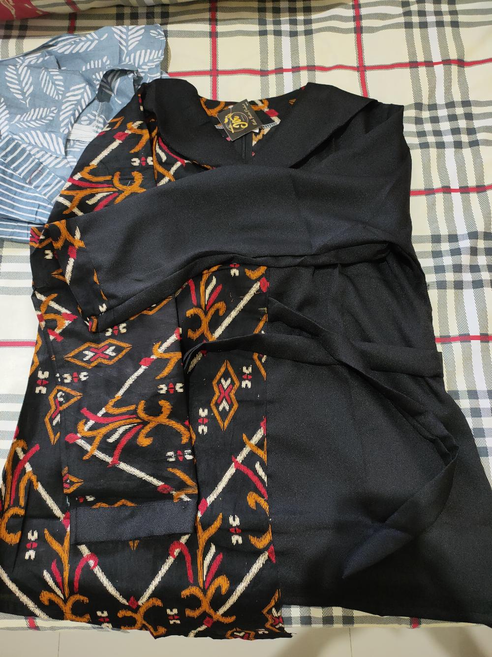 Tey-17 Batik Wanita Asj Sa Hrb026 Kenongo Kemeja Tosca Pendek