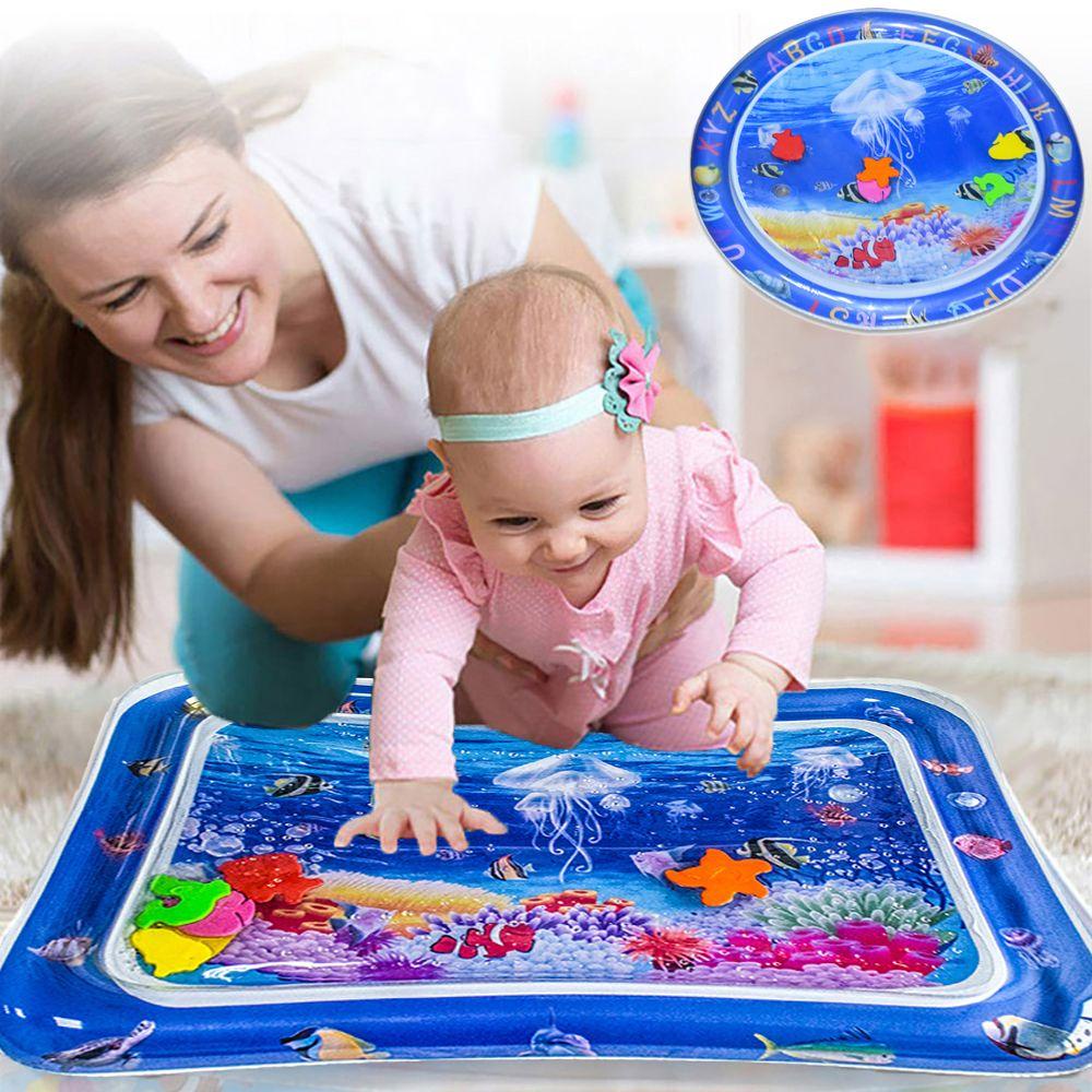 Matras Air Tiup Nanas Fun Merangkak Training Bayi Playmat Kartun Ubur-Ubur