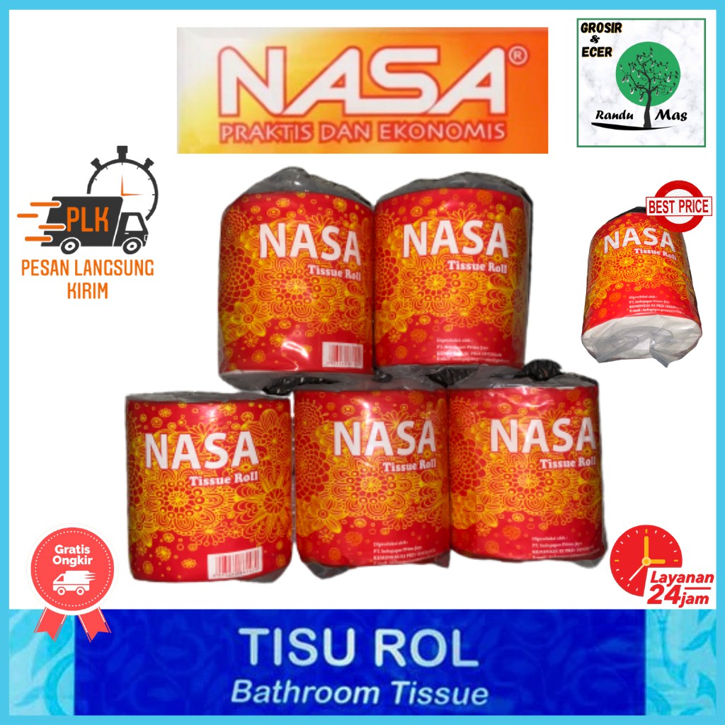 Tissue Gulung Tisue Nasa Roll Tisu Gulung Toilet Tissue Isi 238 Sheet 2 ply - Tisu Grosir Ecer Murah