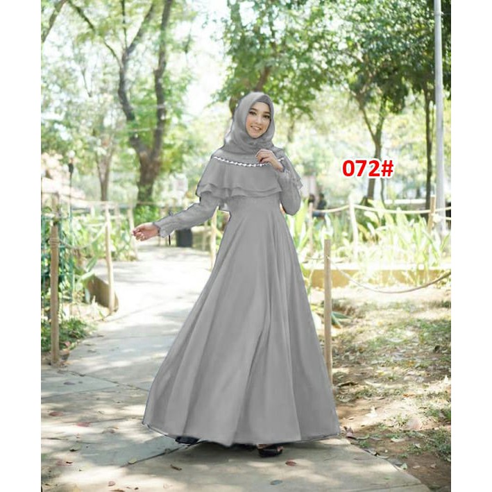 072# dress maxi muslim / dress muslim fashion / gamis muslim brukat// Fashion Dress Gamis
