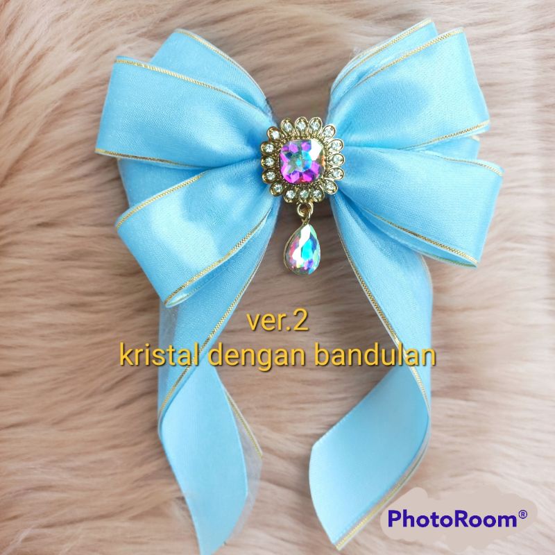 pita aplikasi dekorasi korean ribbon brooch // pita lightstick