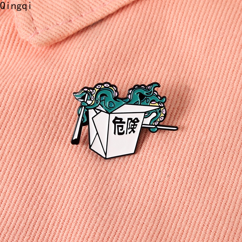 Bros Pin Enamel Bentuk Tentakel Gurita Gaya Punk Untuk Hadiah Teman