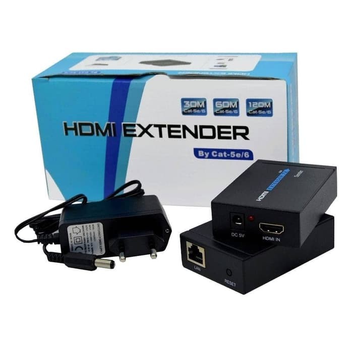 HDTV Extender 60 Meter (By Cabel Lan RJ45 Cat 5e,Cat 6)/HDmi Extender 60m