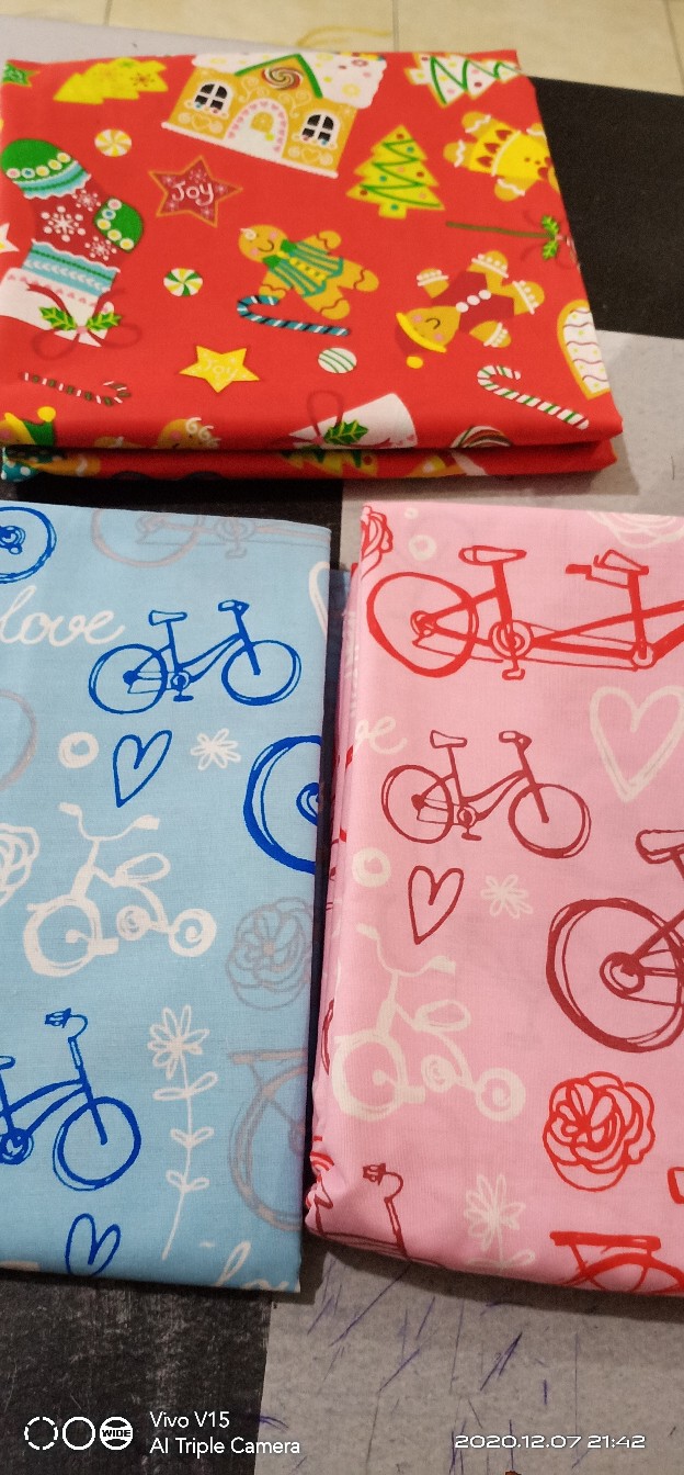 Bike Lover-kain Sprei Katun Lokal Meteran Star Bintang Kecil