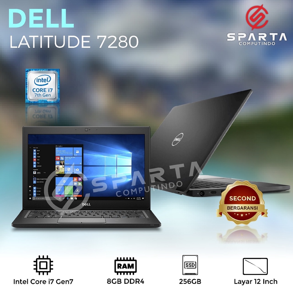 Laptop Dell Latitude 7280 Core i7 Gen 7 Ram 8GB SSD 256GB Second