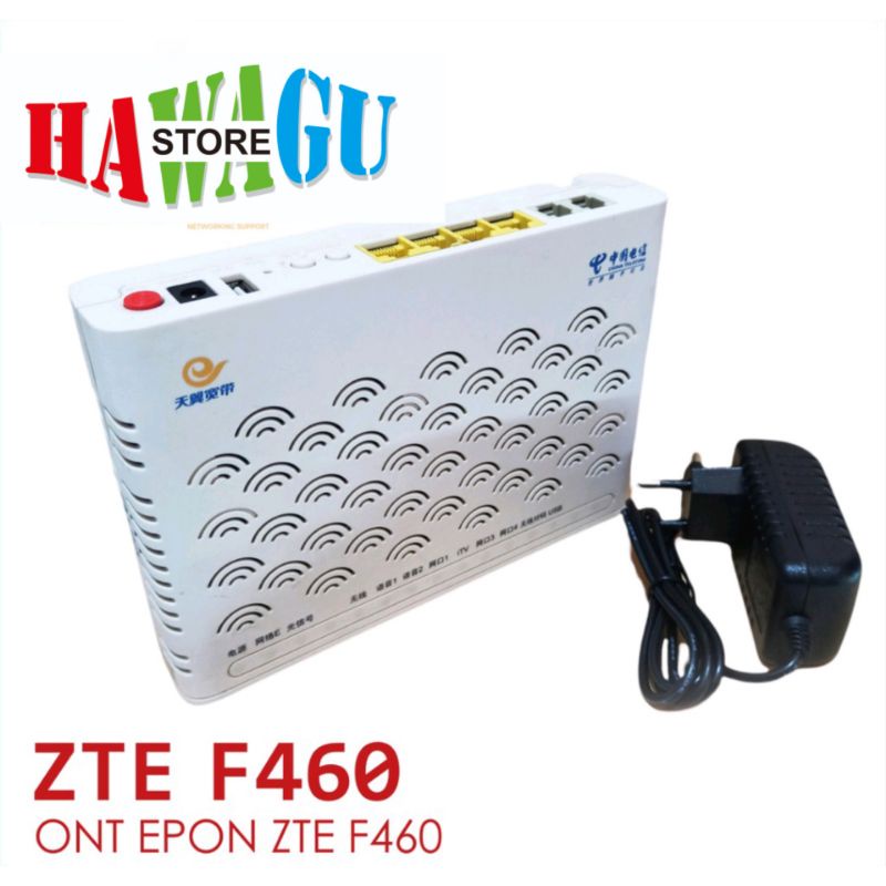 ONT EPON ONU ZTE ZXHN F460 ACCESS POINT WIRELESS WIFI BUKAN F660 F609 GPON