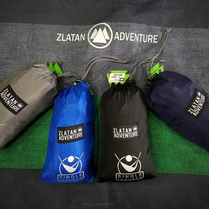 Wow Hammock Zlatan Adventure 150X270Cm Ultralight Webbing Not Uttara Terbatas