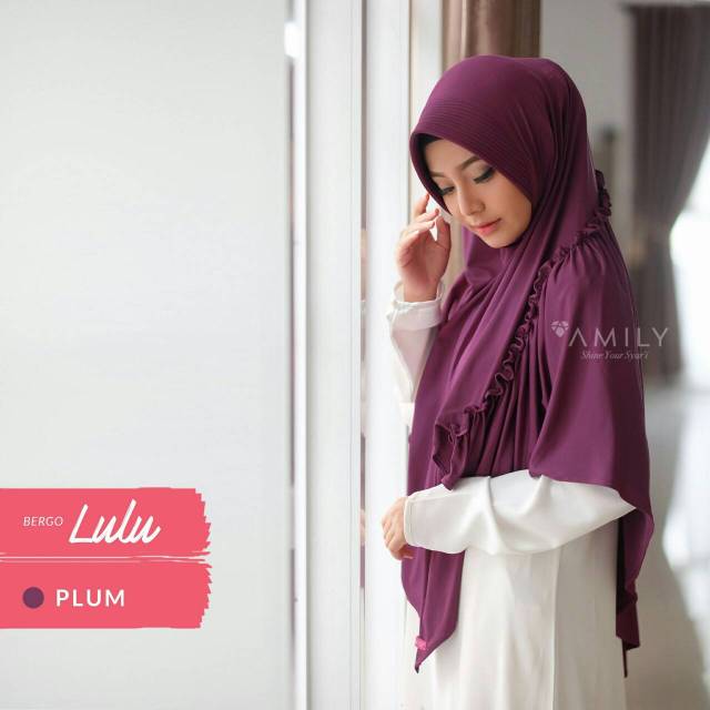 BERGO LULU BY AMILY DAILY HIJAB CANTIK SYARI AKSEN RUFFLE