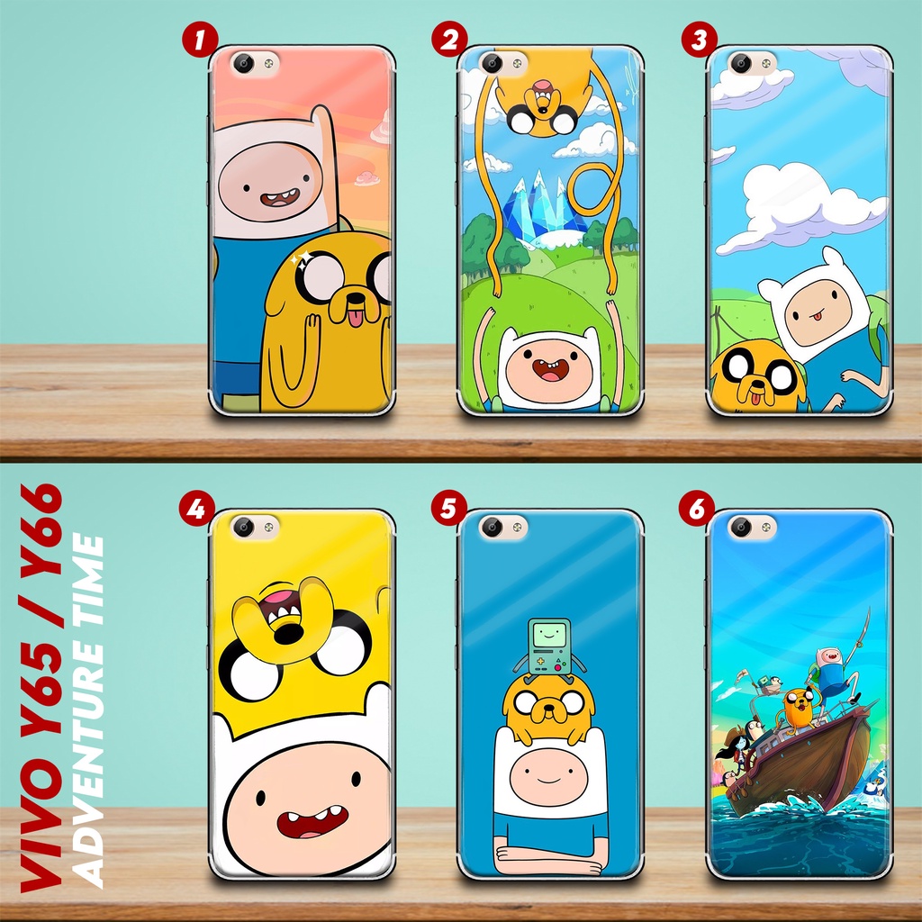 Softcase Kilau (S67) - VIVO Y66/ Y65/ V5/ V5 Lite  - "Adventure Time" - Case Casing Handphone Glossy