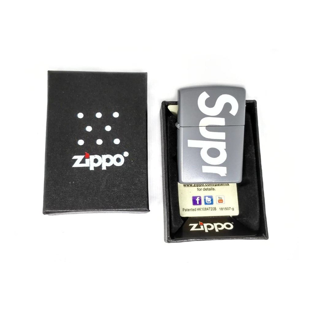 Korek Api Zippo Supreme Abu-abu KW Super Grade Original