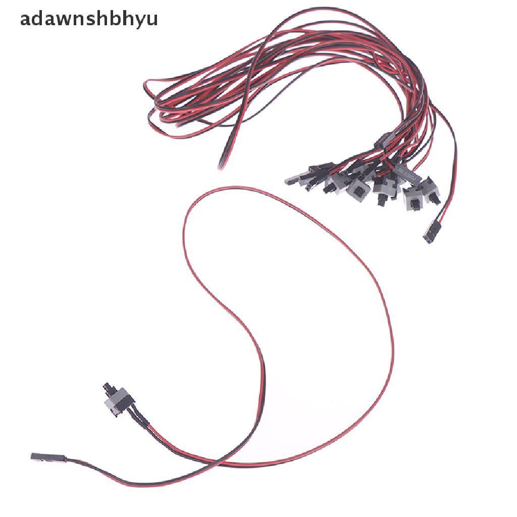 Adawnshbhyu 10pcs Kabel Saklar Tombol Power Panjang 50cm Untuk PC Switch Reset Daya Komputer