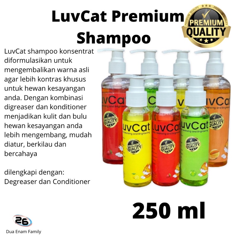 shampoo pengembang dan penumbuh bulu luvcat 250ml