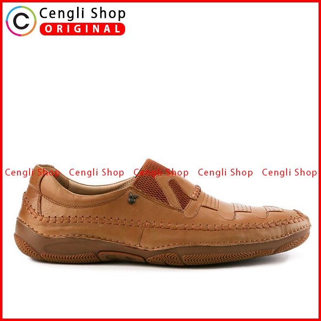 SEPATU SLIP ON KULIT PLAYBOY PRIA ORIGINAL CASUAL SEMI FORMAL COKLAT PL06