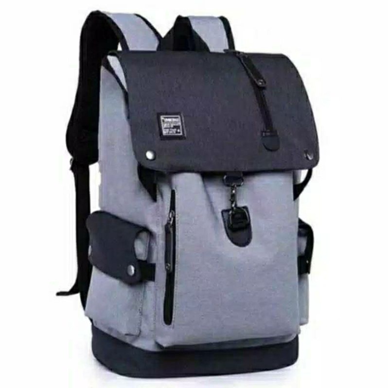 DISTRO Klub New Arrival - Tas Sekolah UNA Backpack Up to - Tas Pria Tas Wanita Daypack Ransel SD SMP SMA-Abu