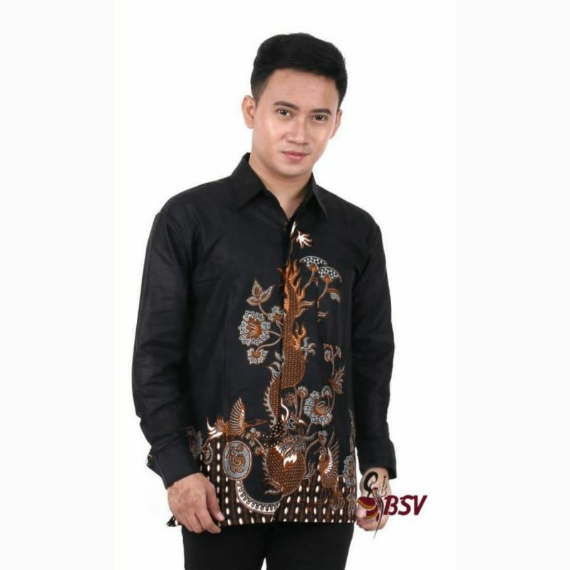 KEMEJA BATIK LENGAN PANJANG UKURAN M L XL XXL