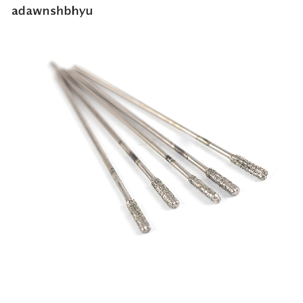 Adawnshbhyu 5Pcs 1mm-2.2mm Diamond Coated Tipped Drill Bit Untuk Ubin Kaca Perhiasan Hole Saw