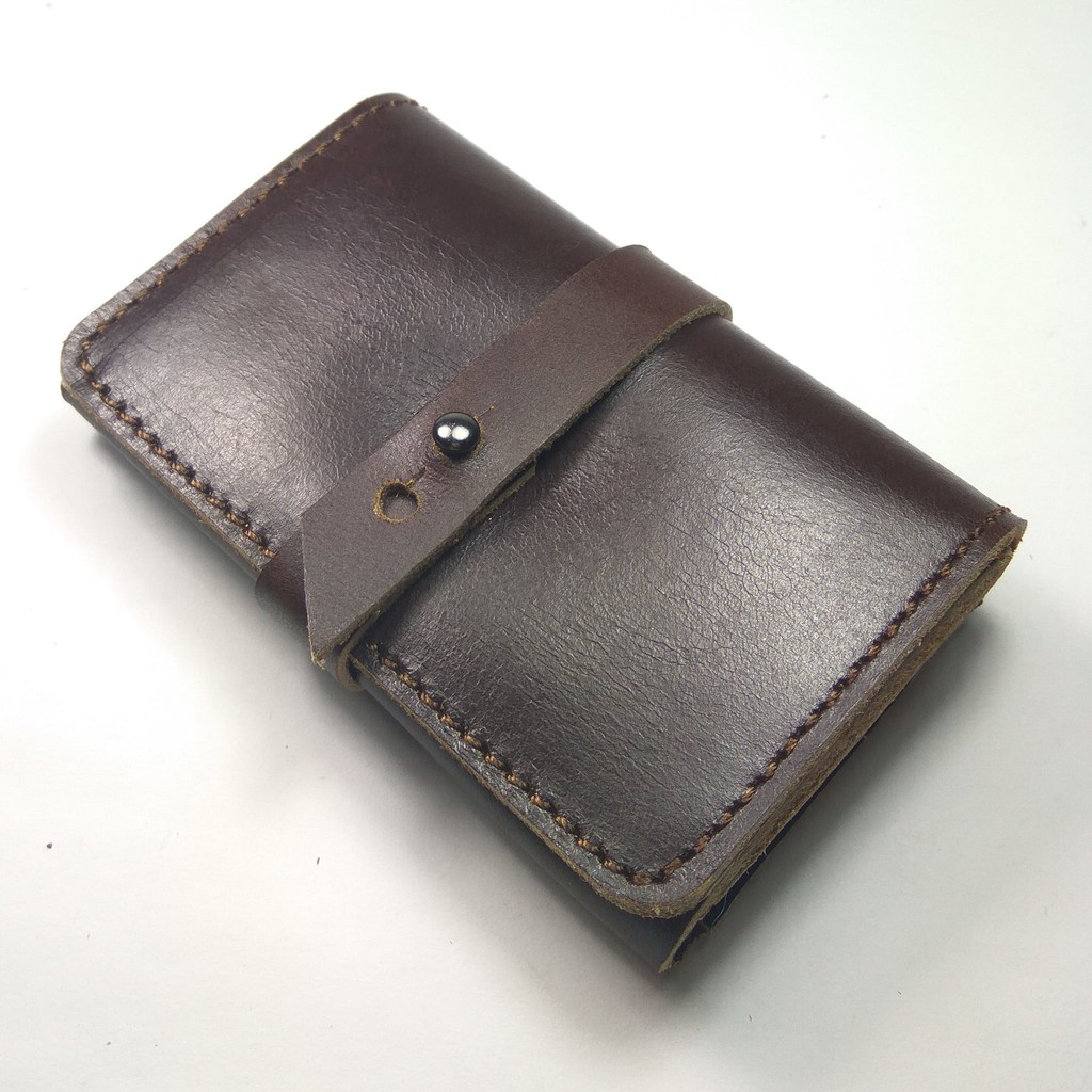 card holder | wallet dompet kartu muat banyak kulit asli warna coklat