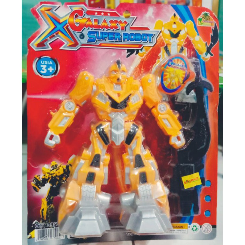 MAINAN ANAK ACTION FIGUR ROBOT GALAXY TRANSFORMER Size 20cm SNI Merk ocean