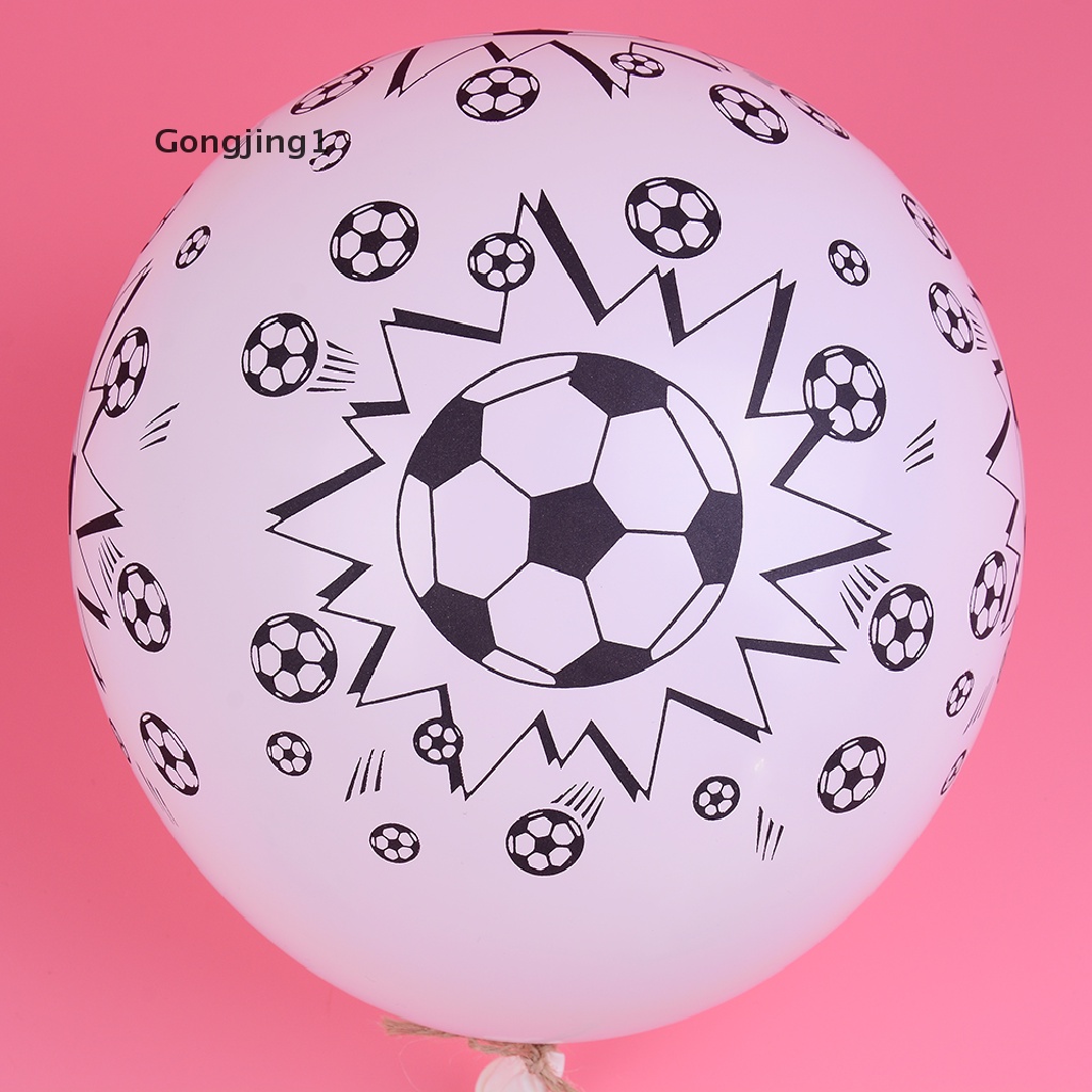 Gongjing1 10x12 &quot;Balon Latex Bentuk Bola Sepak Untuk Dekorasi Pesta Ulang Tahun / Pernikahan