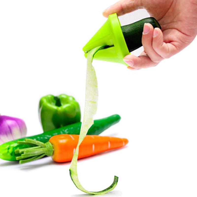 Hot Sale/Kitchen Vegetable Fruit Slicer Shred Device/Pemotong Timun Peeler Twister/Parutan Pemotong Lobak Wortel Spiral/Alat Dapur Gadget